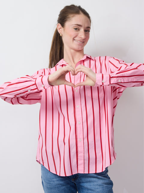 Eileen, pink red stripe