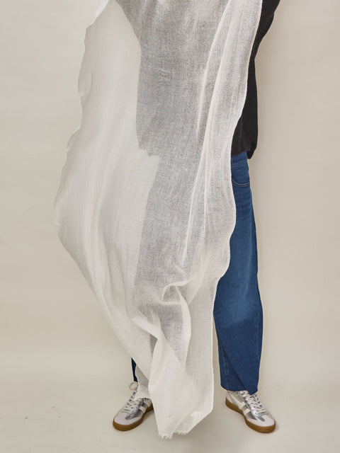 Whisper Cashmere Scarf, Ivory