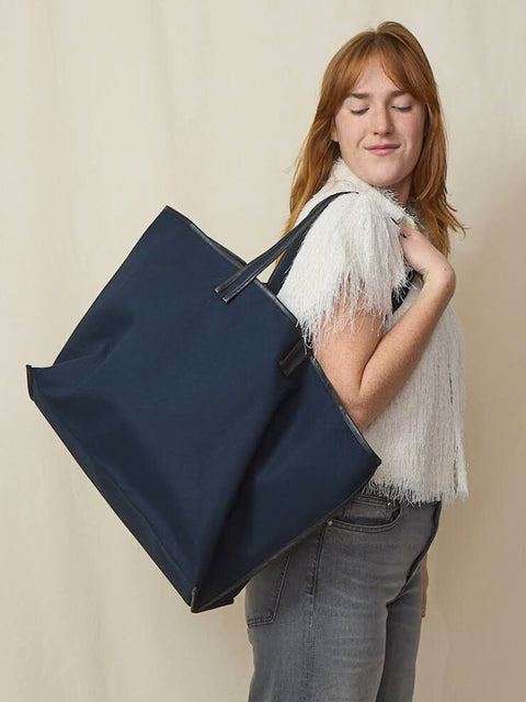 Tote Canvas, navy/oil black