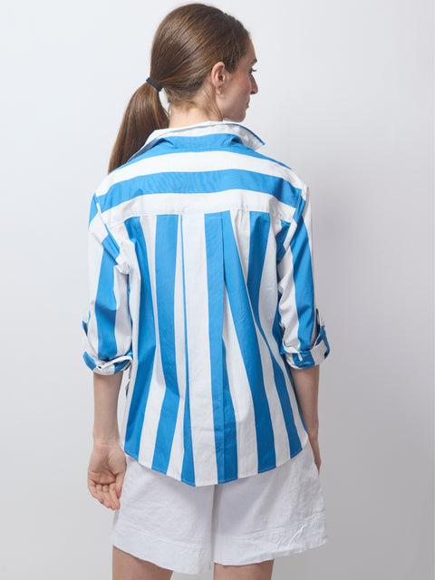 Silvio, wide blue stripe