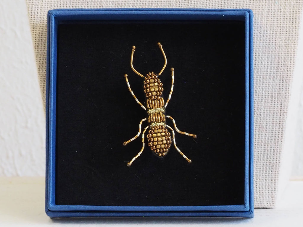 Gold Ant Brooch