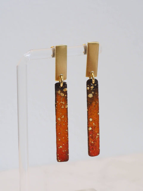 Brass Sticks Earrings, Mars