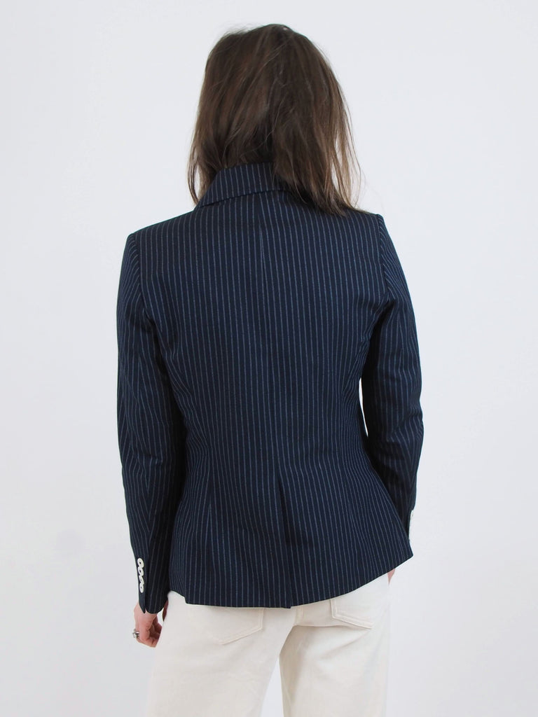 Nicoletta Jacket, Navy Blue Stripe