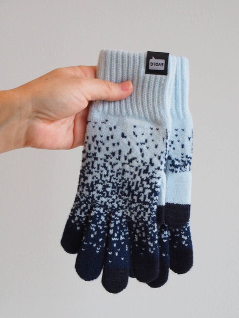 Scrub Gloves, Navy/Pale Blue