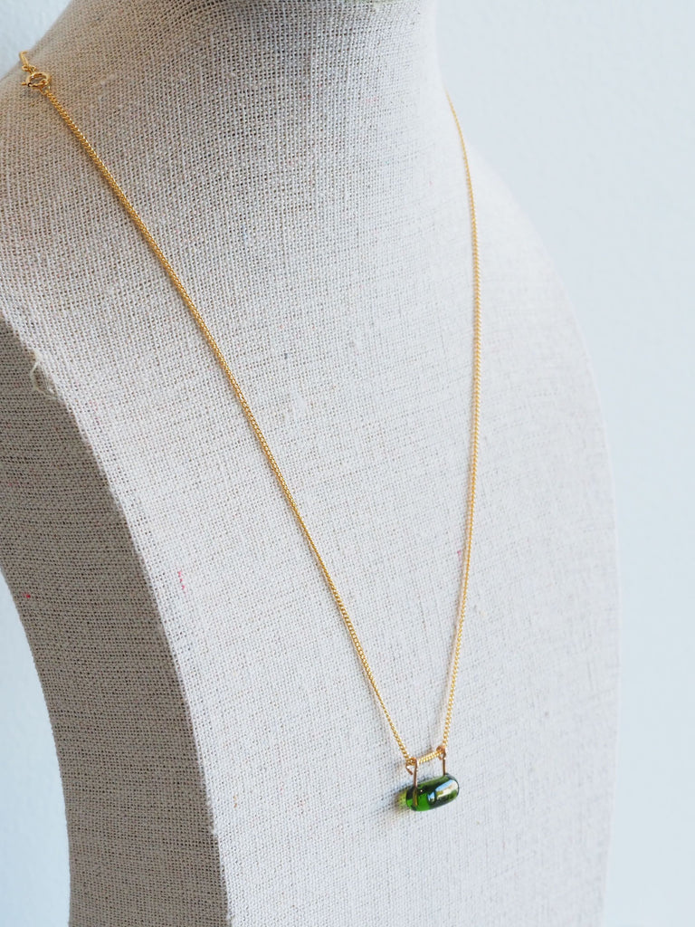 Attache Simple Necklace, Green