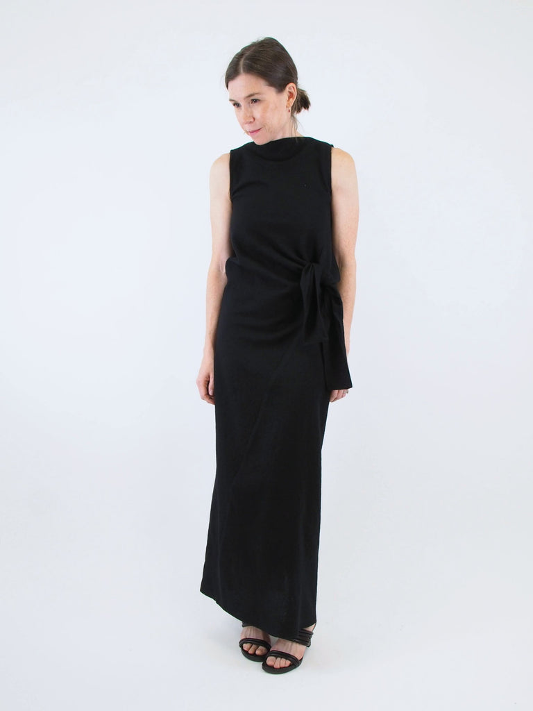 SoftWool Column Dress, Black