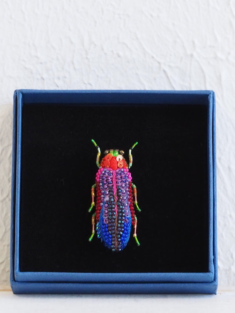 Metallic Beetle Brooch